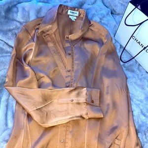 Silk Brown Botton Up